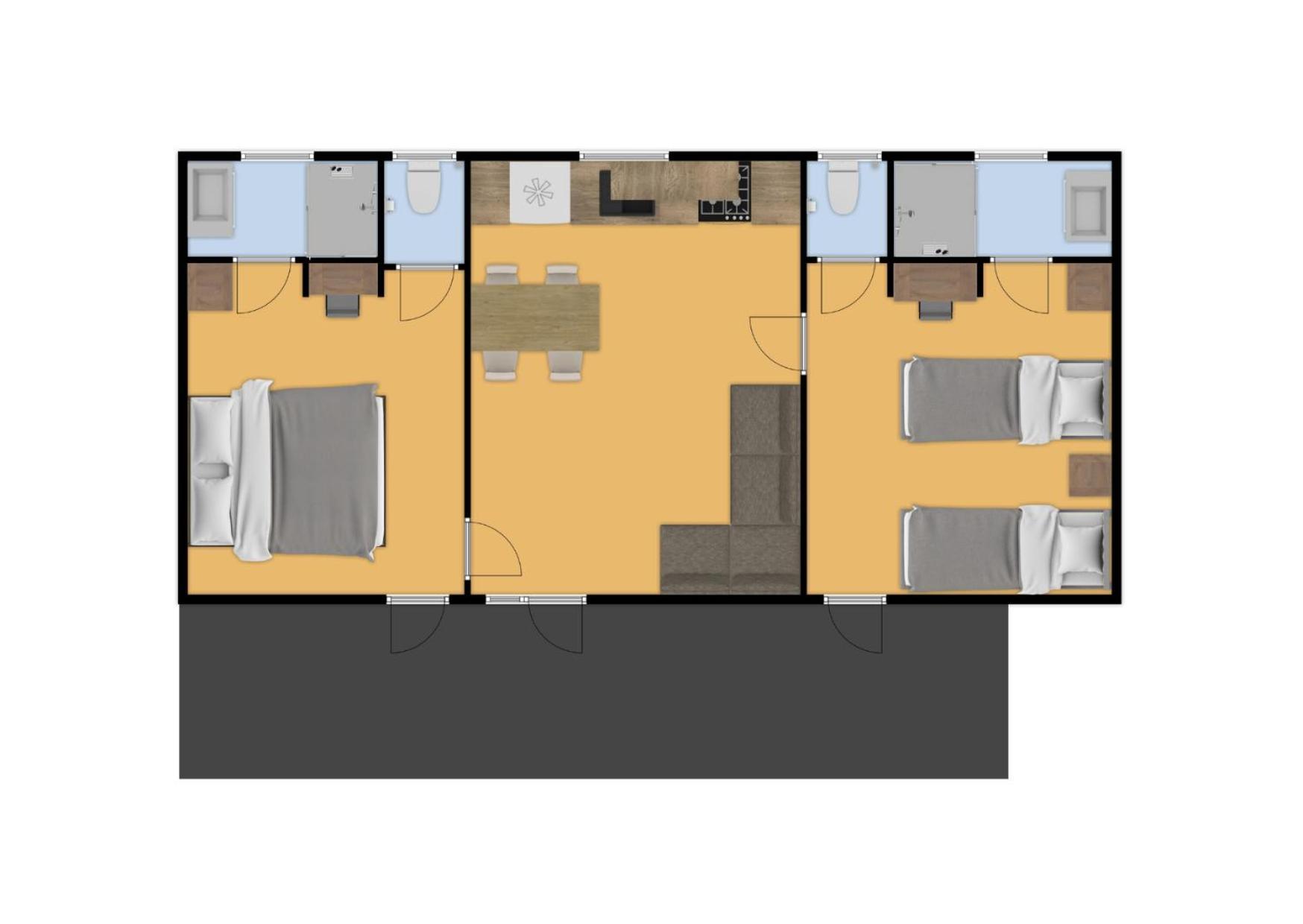 Chalet met 2 Slaapkamers