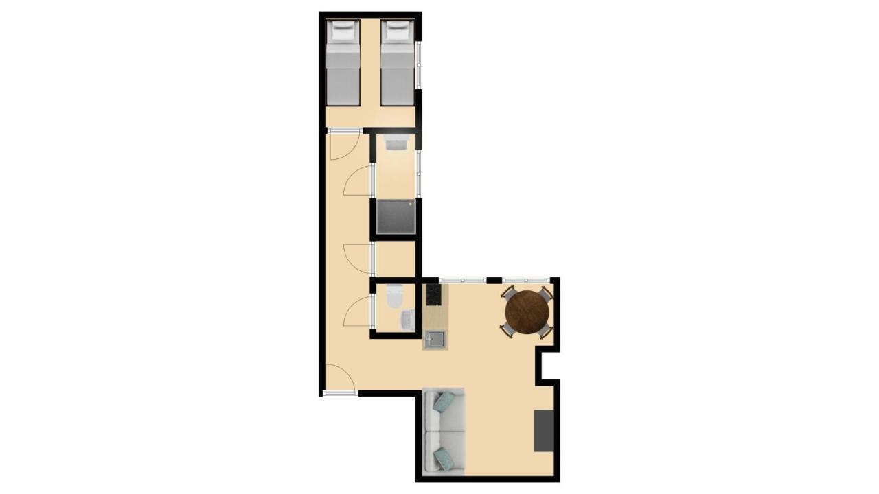 One-Bedroom Apartment with Single Beds