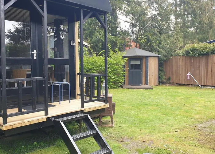 Pipowagen Bed bij Bos Hotel Putten
